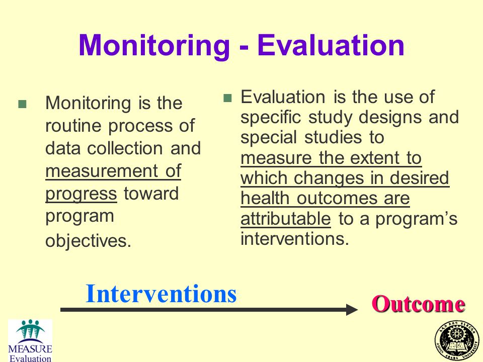 Monitoring - Evaluation