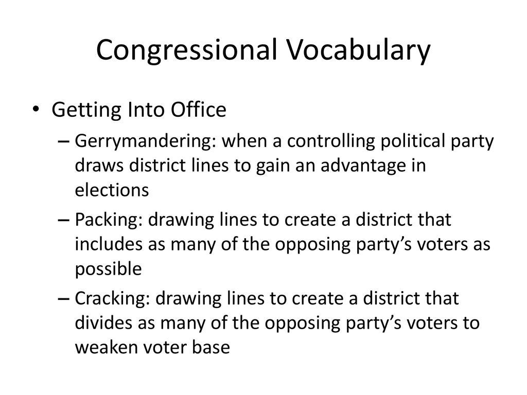 Congressional Vocabulary