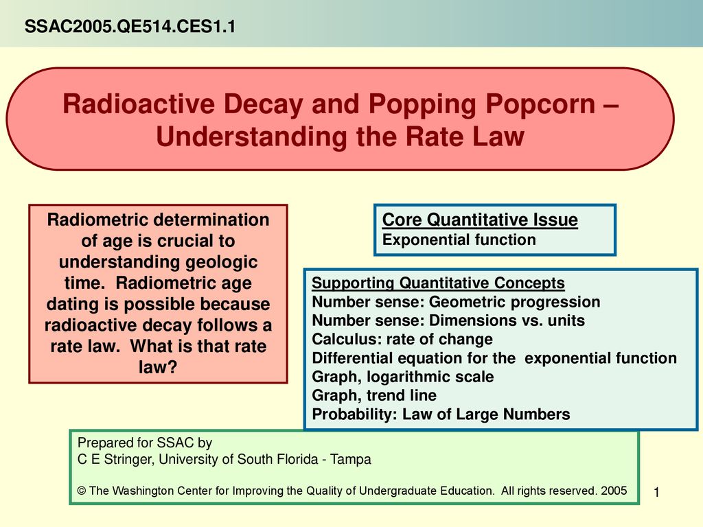 Presentation on theme: "Radioactive Decay and Popping Popcorn - Unders...