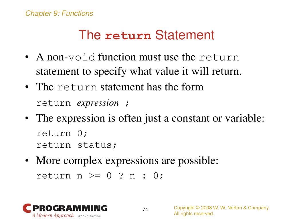 Functions Chapter 9 Copyright © 2008 W. W. Norton & Company. - ppt download