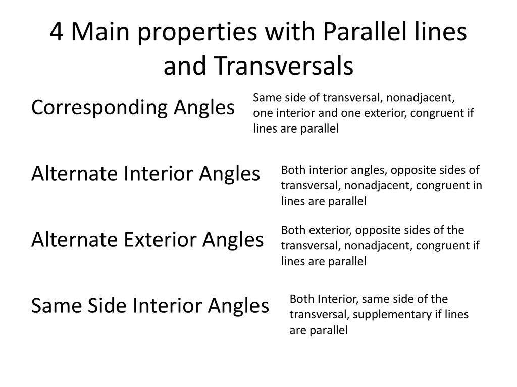 Angle Relationships and Special Angles on Parallel lines - ppt download