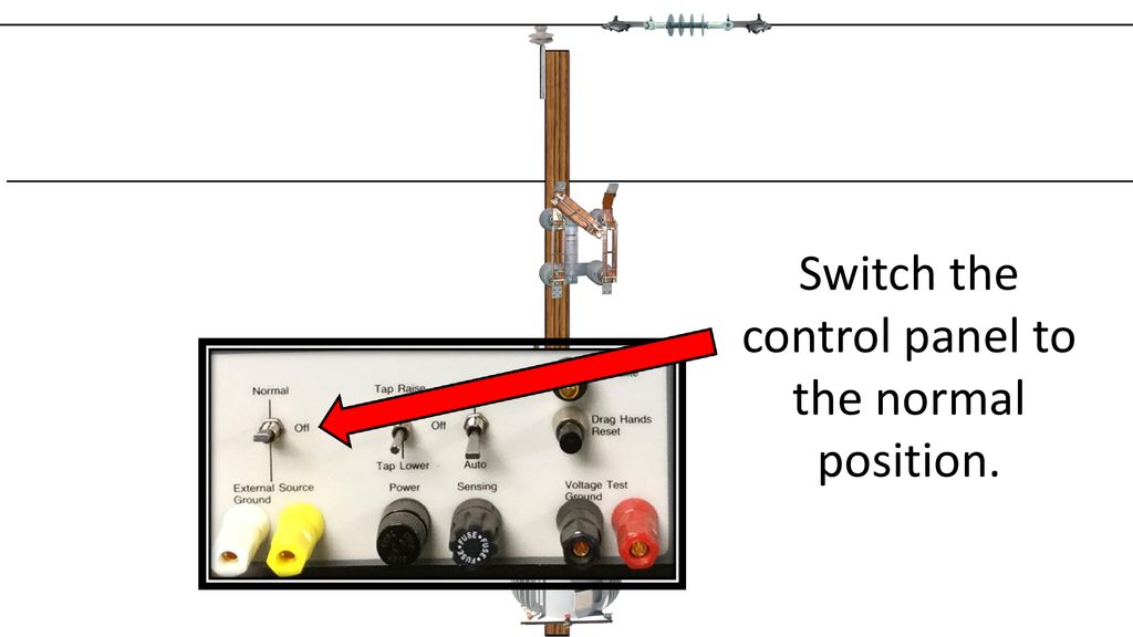 Switch the control panel to the normal position.