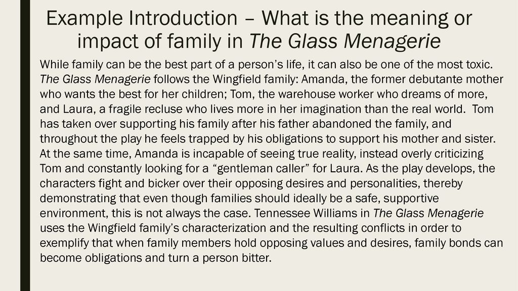 the glass menagerie essay thesis