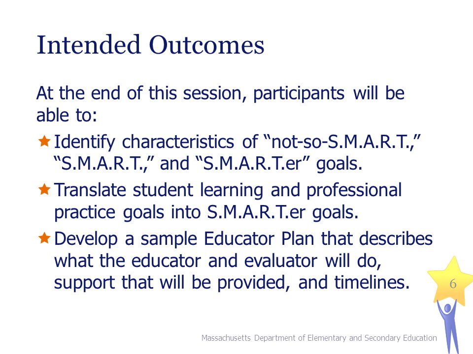 Intended Outcomes At the end of this session, participants will be able to: