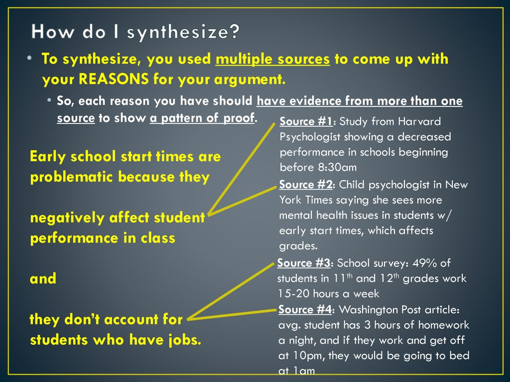 how do you synthesize