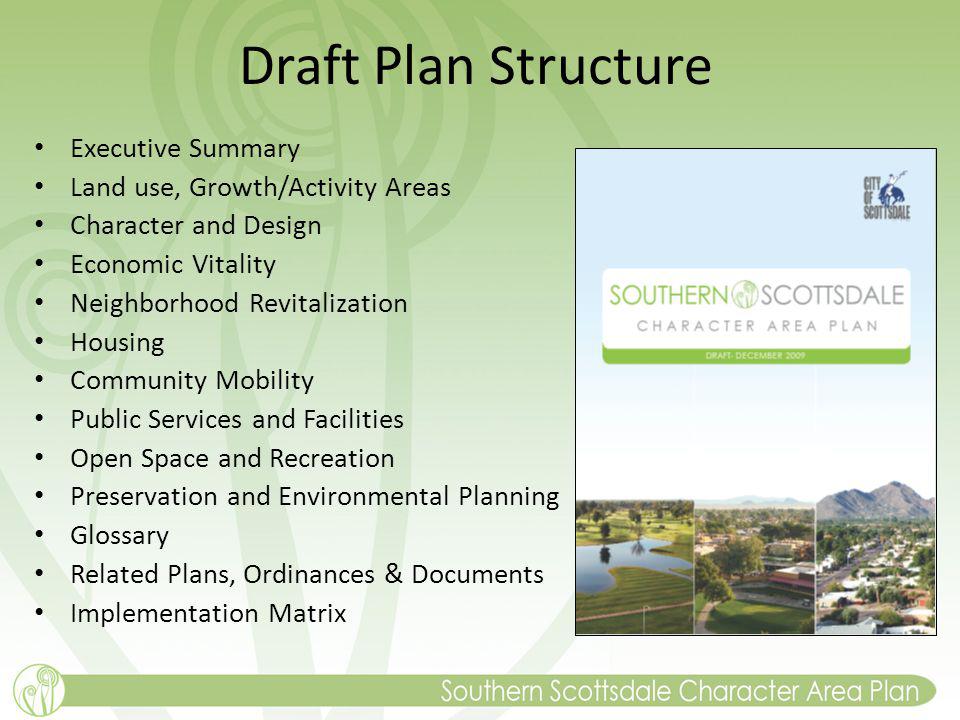 Draft Plan Structure Executive Summary Land use, Growth/Activity Areas