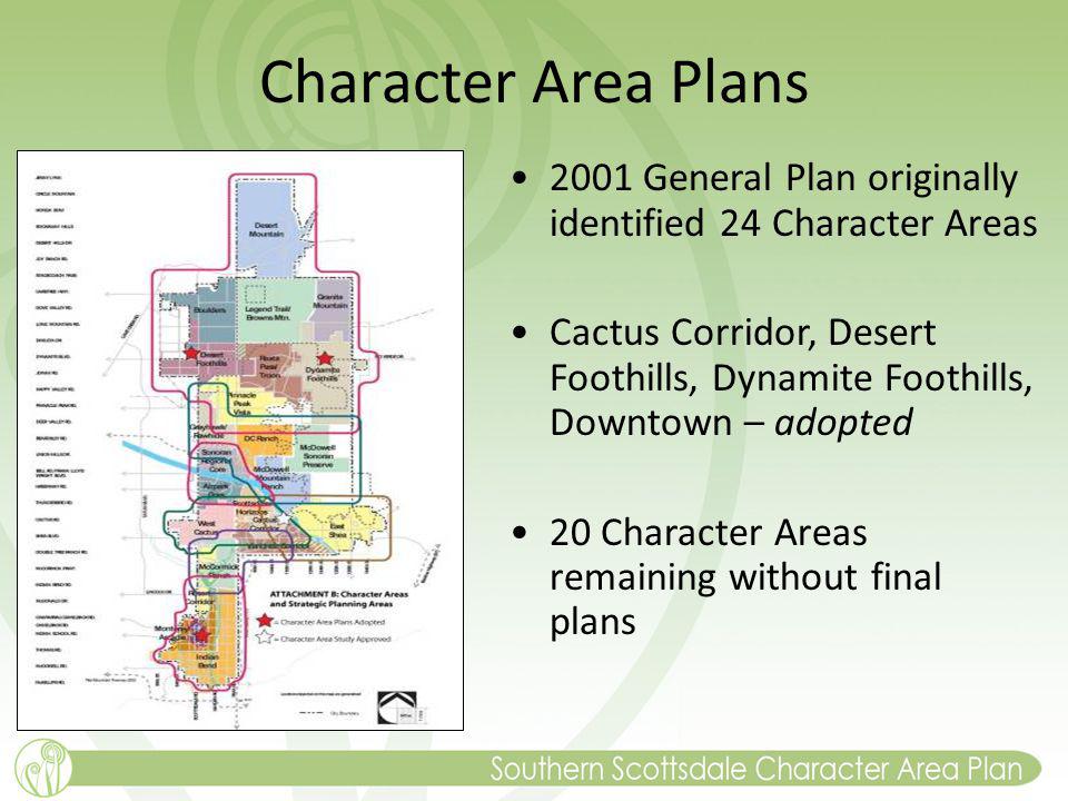 Character Area Plans 2001 General Plan originally identified 24 Character Areas.