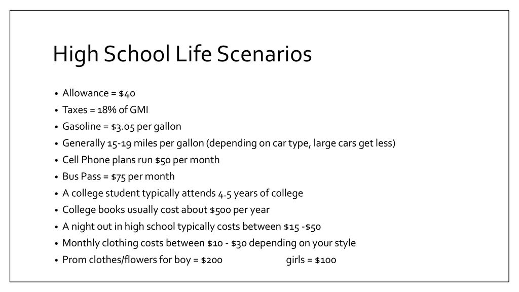 High School Life Scenarios - ppt download