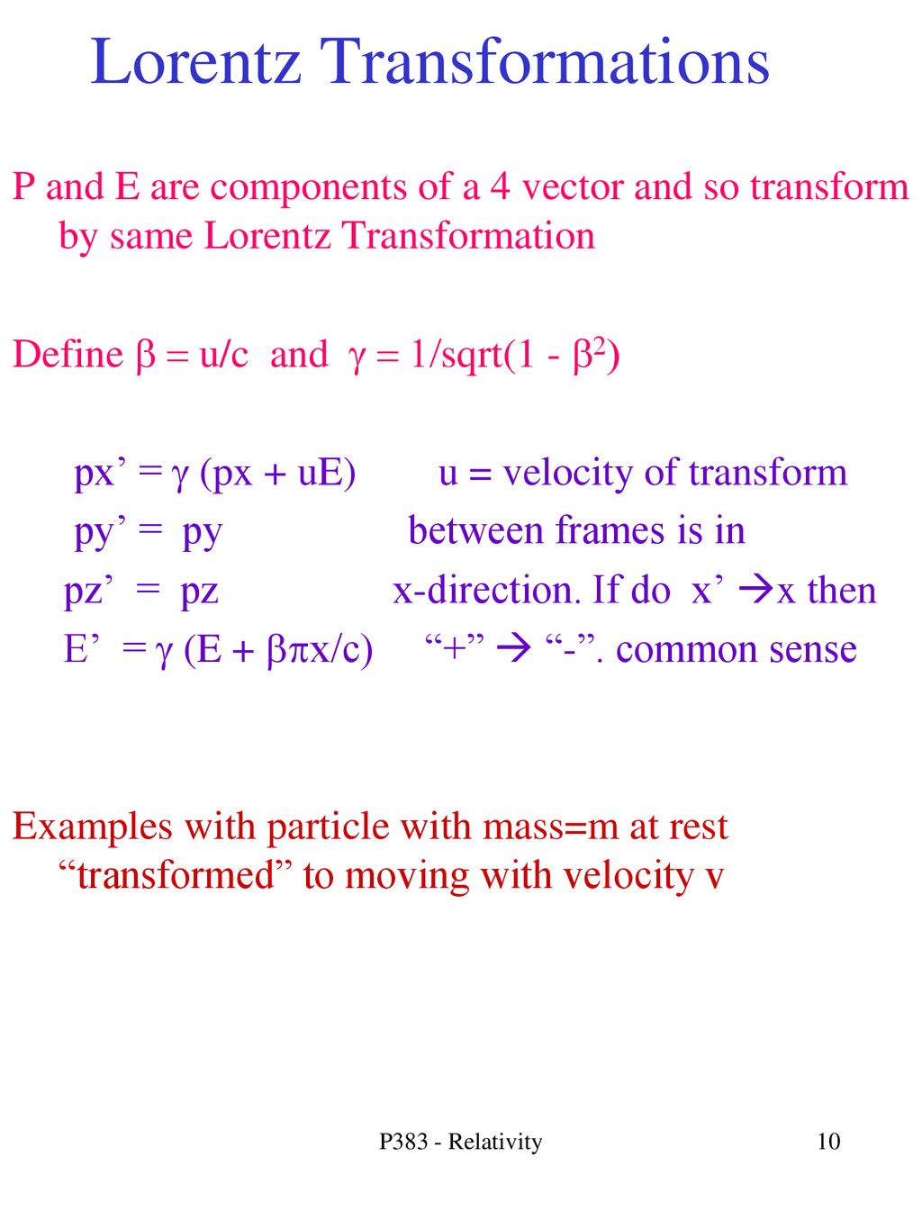 Special Theory Of Relativity Ppt Download