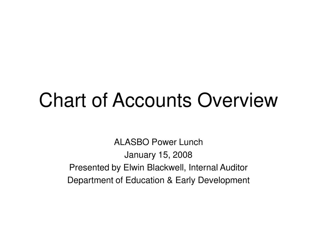 Chart of Accounts Overview - ppt download