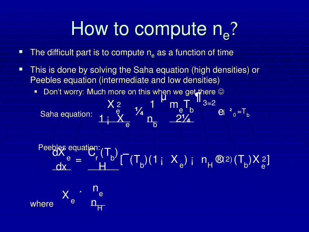 Ast52 Lecture 3 How To Compute The Cmb Power Spectrum Ppt Download