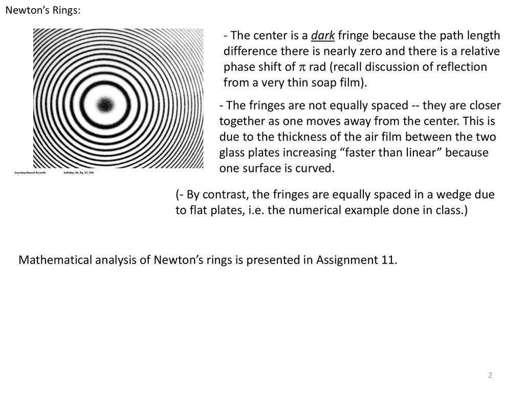 Newton's Rings: Open Main Menu | PDF | Lens (Optics) | Interference (Wave  Propagation)