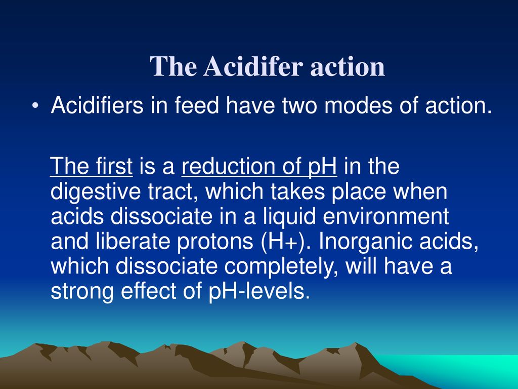 Acidifiers Acidifiers, such as organic acids or their salts, are used to  prevent microbial degradation of raw materials or finished feeds,  especially under. - ppt download