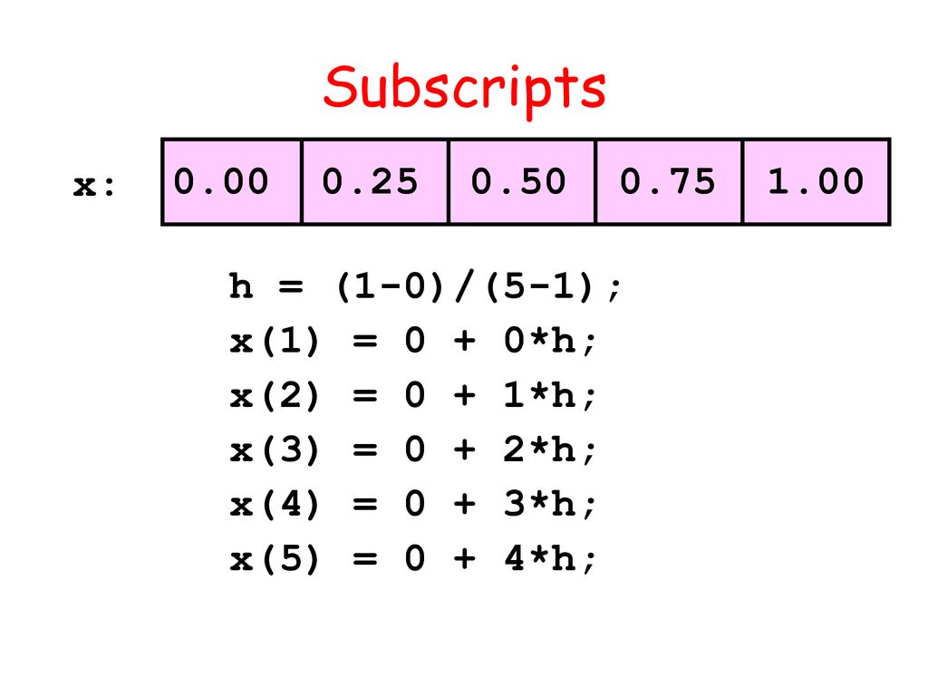 L13. More on Arrays Square Bracket Notation Subscripts - ppt download