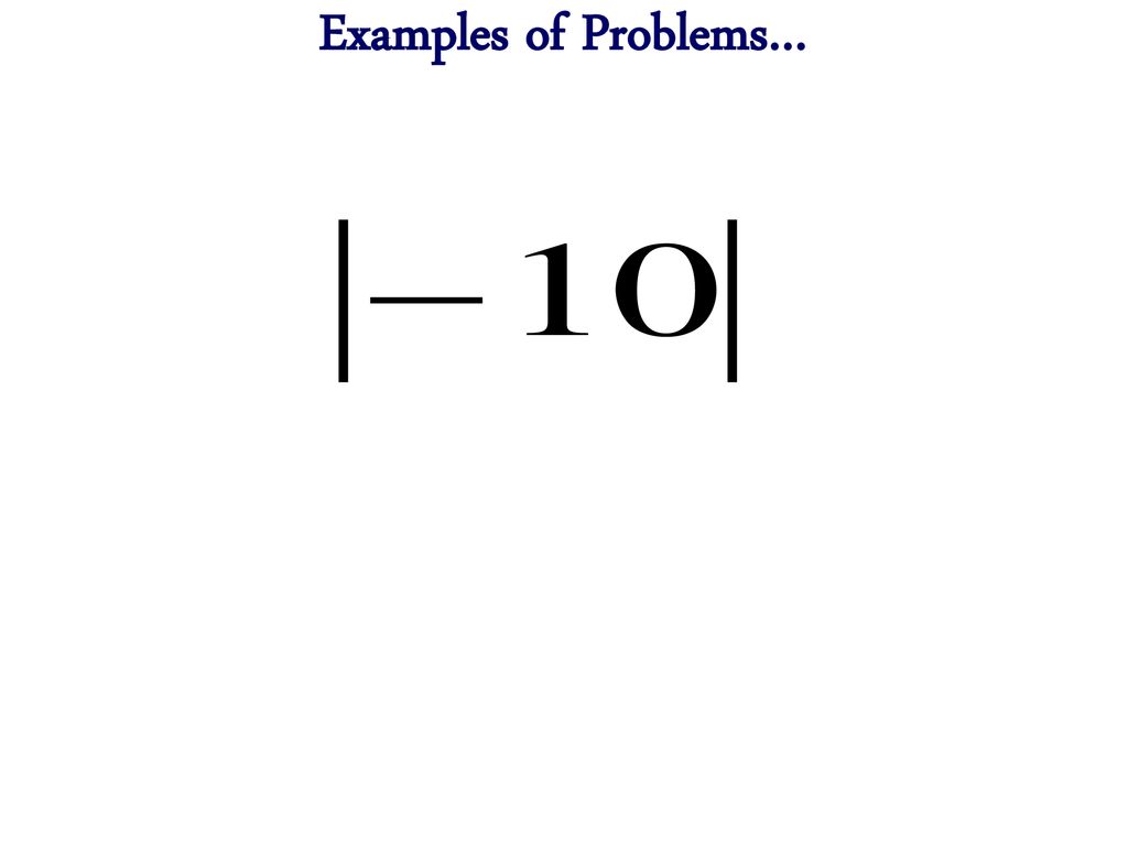 Absolute value ppt download