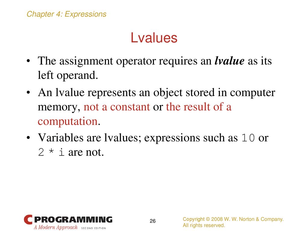 Expressions chapter 4 copyright 2008 w w norton company ppt