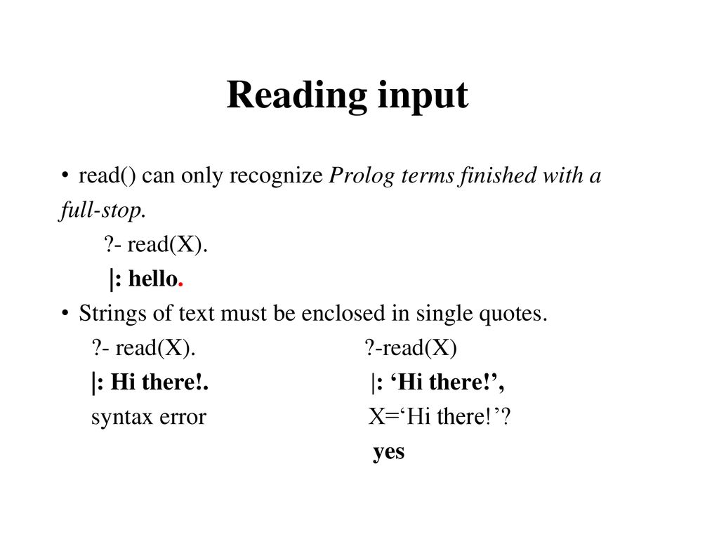 Chapter 3: Prolog (Lists, Arithmetic, Operators) - ppt download