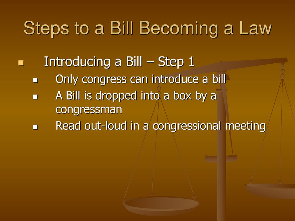 How a Bill Becomes a Law Unit 4 Lecture Notes. - ppt download