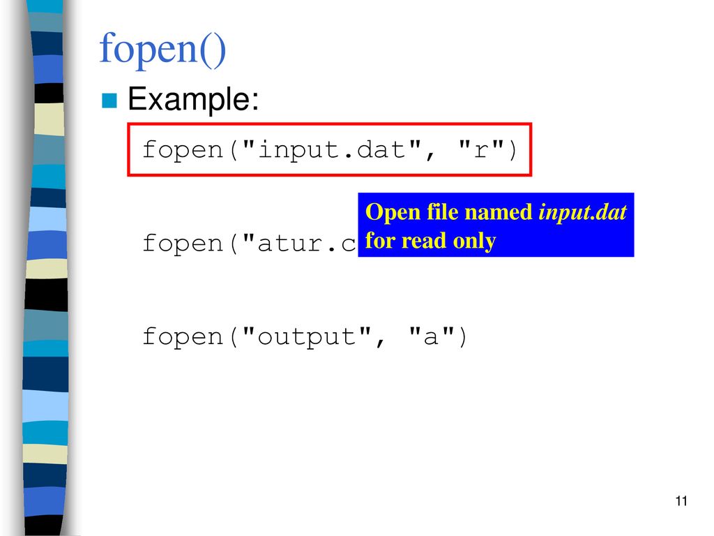 File Manipulation Knowledge Understand the concept of file input and ...