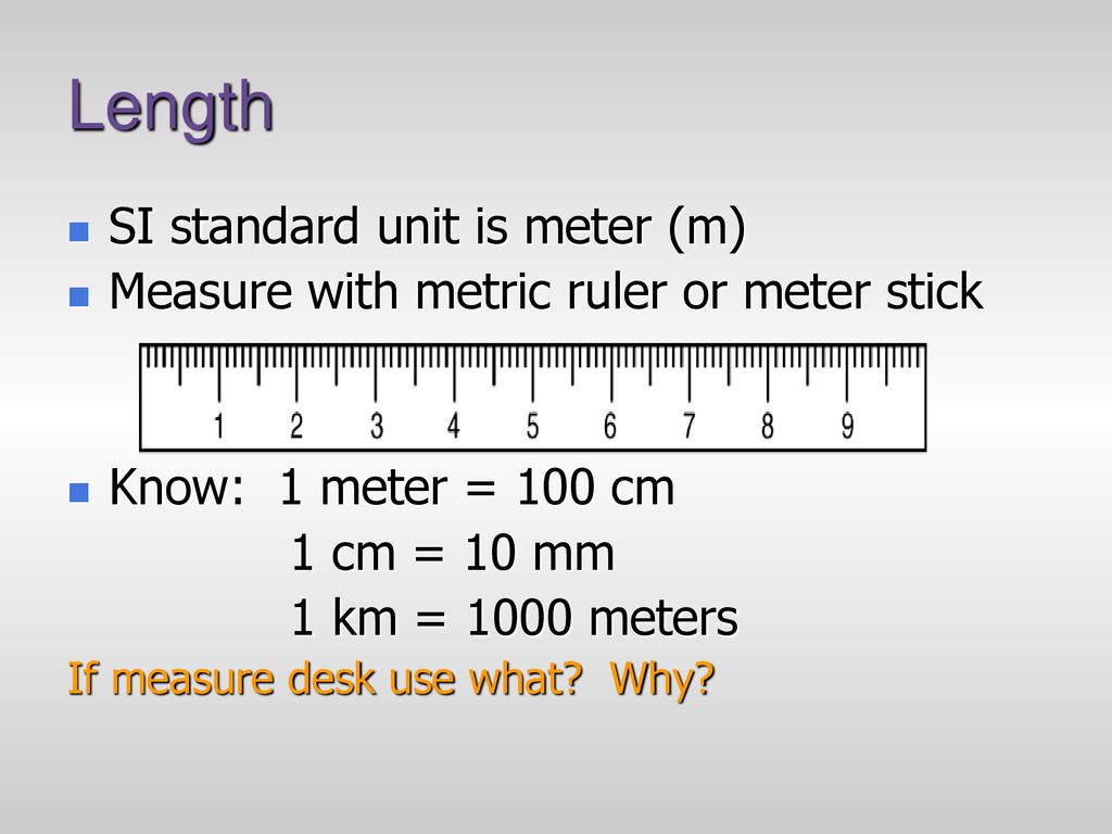 SI Metric Desk Ruler