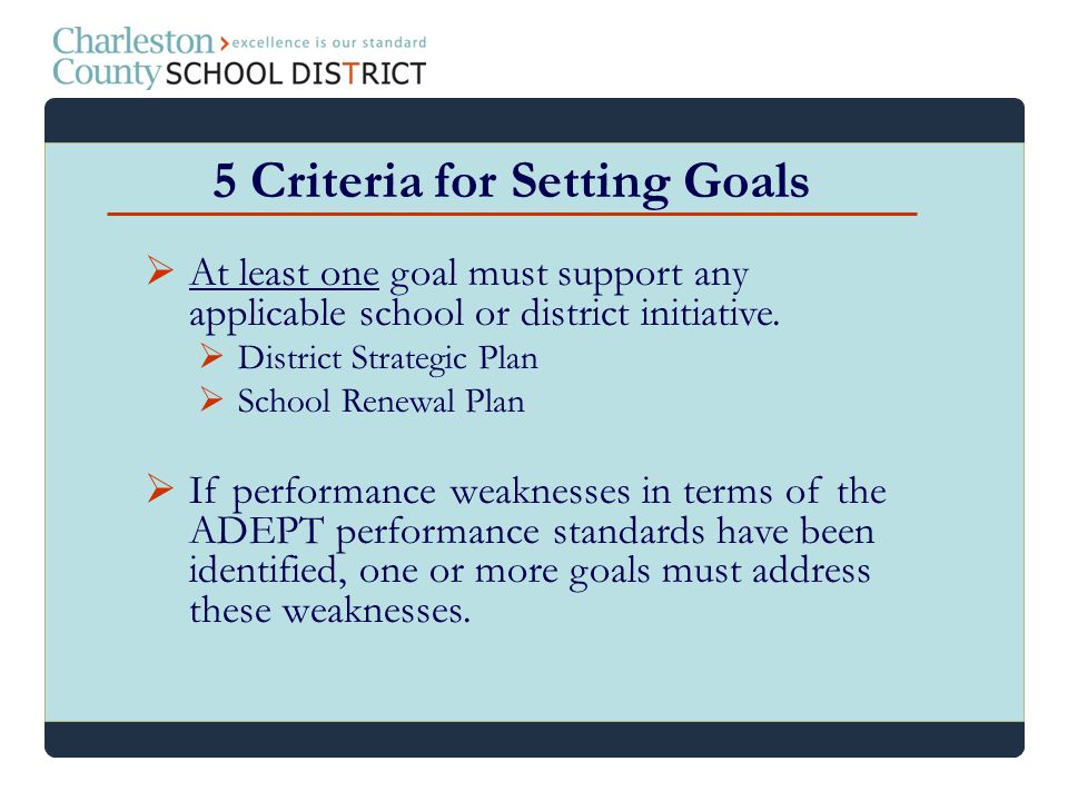 5 Criteria for Setting Goals