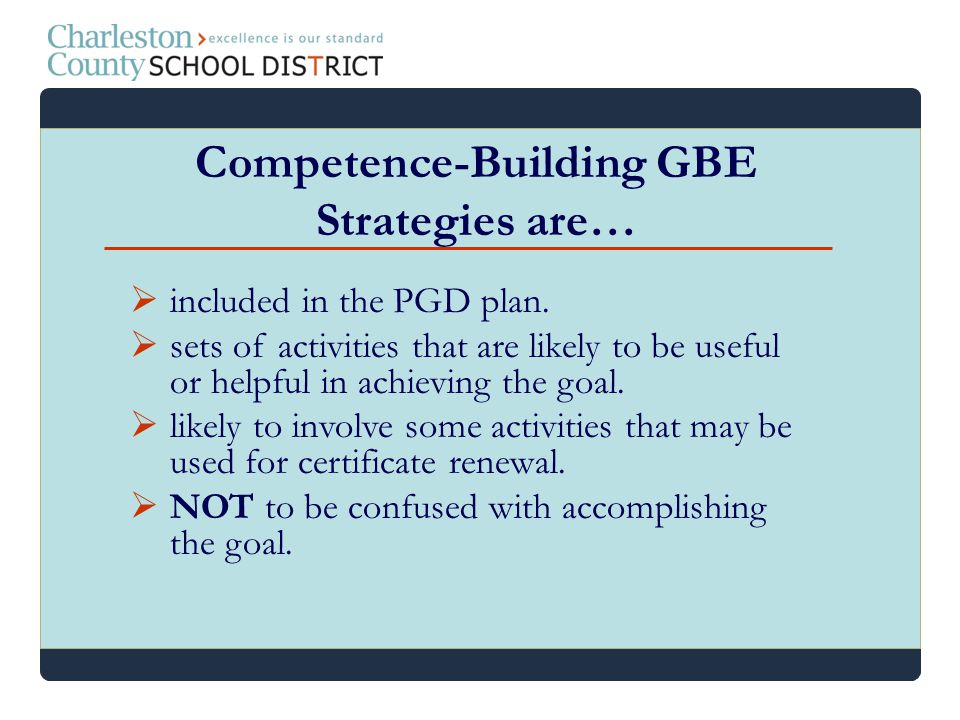 Competence-Building GBE Strategies are…