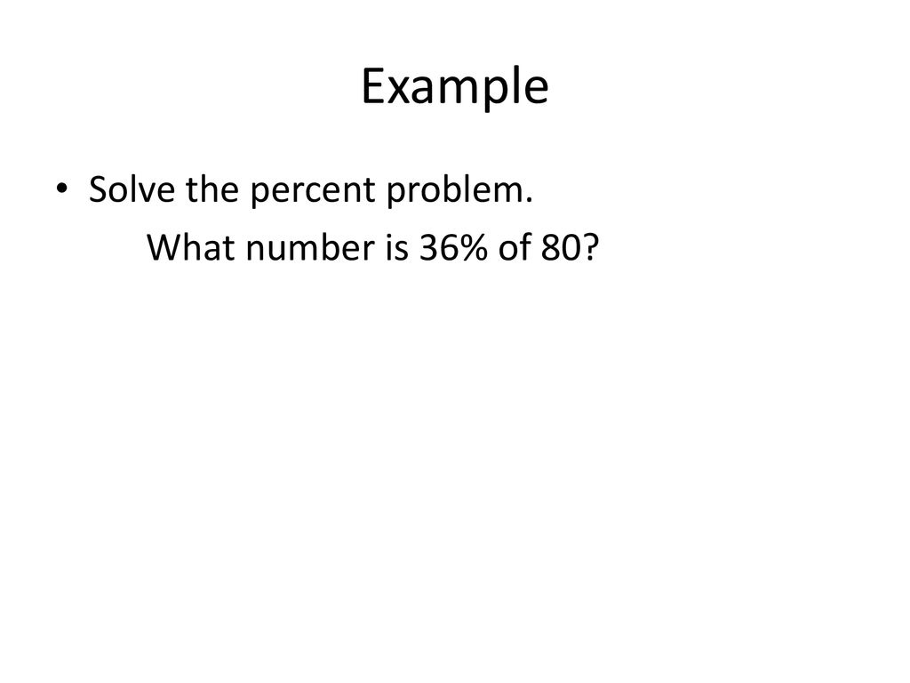 Solving Percent Problem with Equations (7.2) Proportions (7.3) - ppt ...
