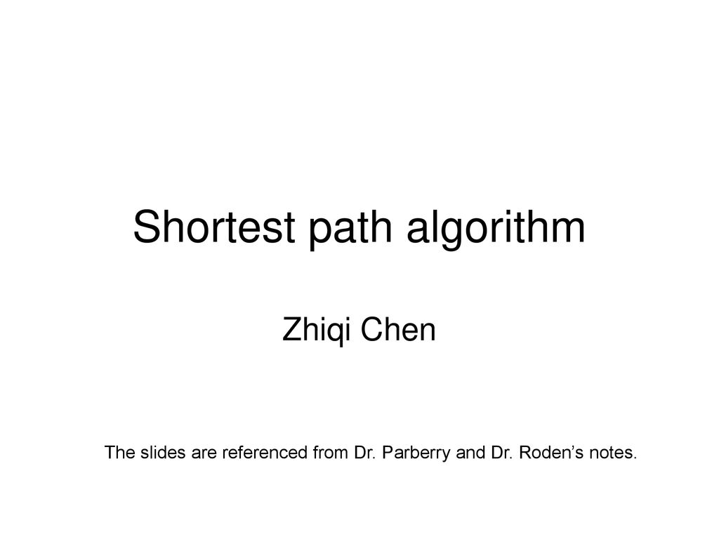 Shortest path algorithm - ppt download