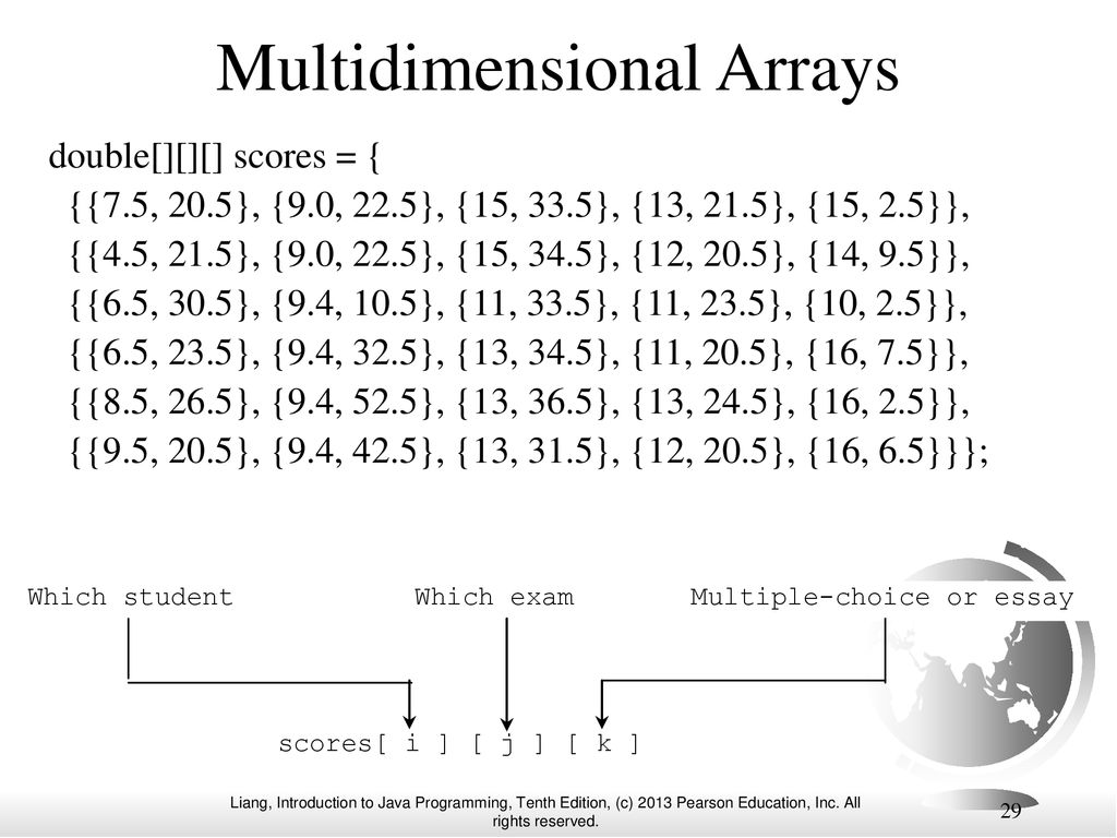 Chapter 8 Multidimensional Arrays - ppt download