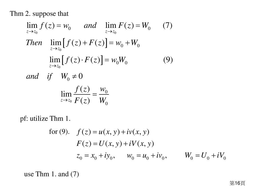 Chapter 2 Analytic Function Ppt Download