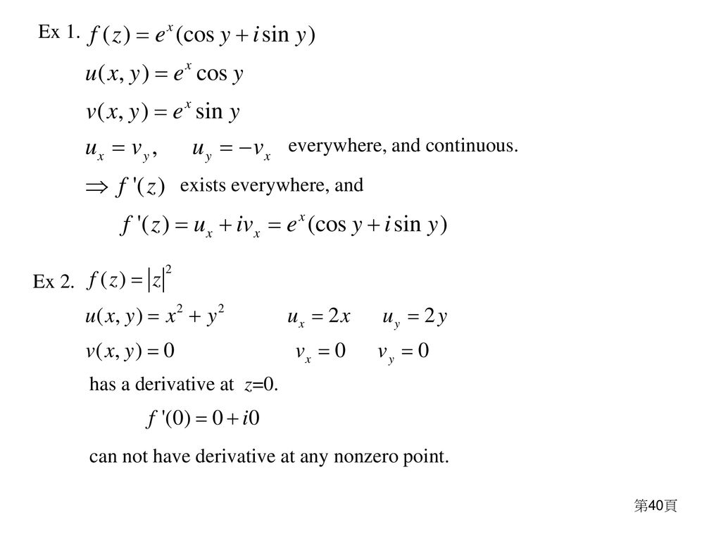 Chapter 2 Analytic Function Ppt Download