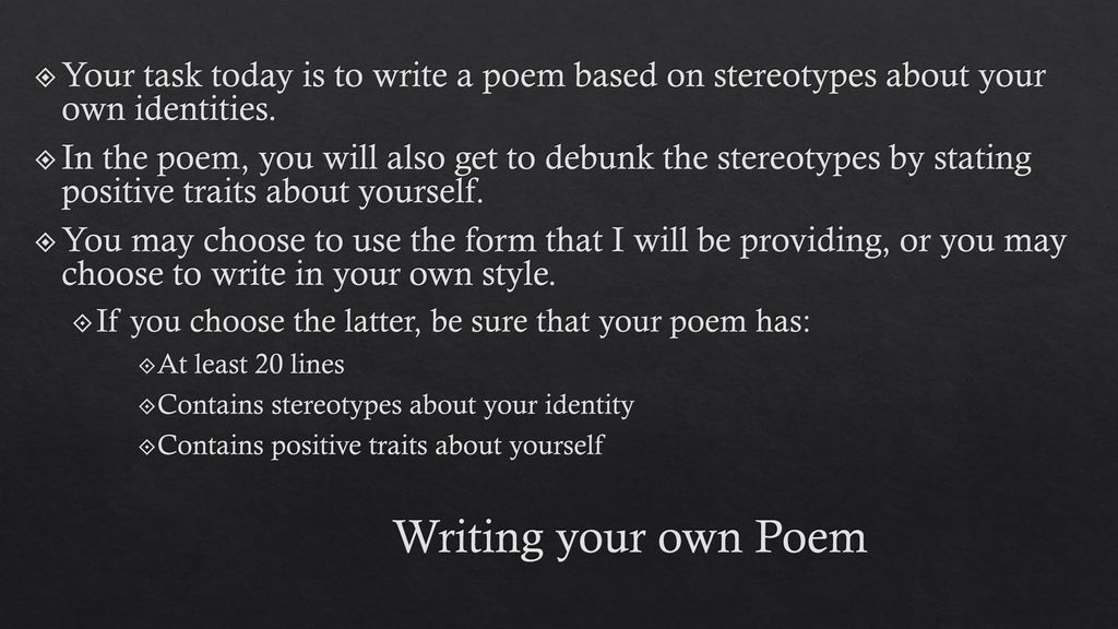 Just Because… Turn in POV worksheet if you finished it for HW ...