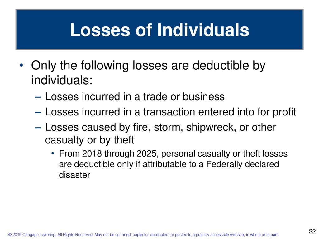 Deductions and Losses Certain Business Expenses and Losses ppt download