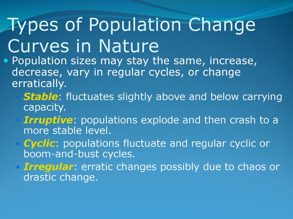 Types of Population Change Curves in Nature