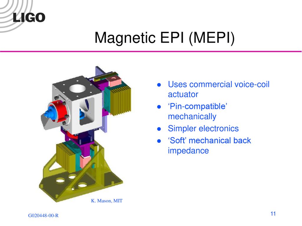 Magnetic EPI (MEPI) Uses commercial voice-coil actuator