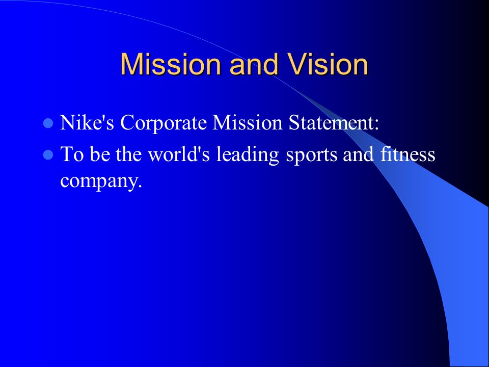 mission vision nike