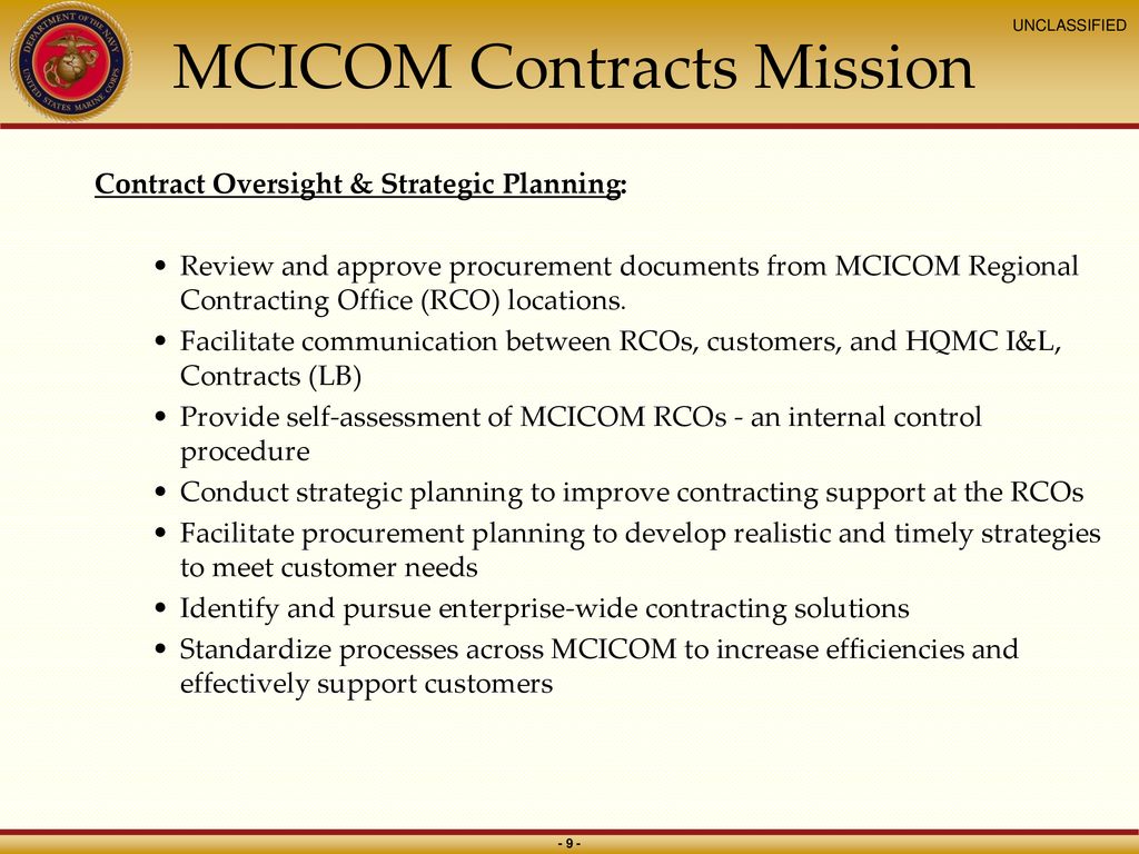 Mcicom Org Chart