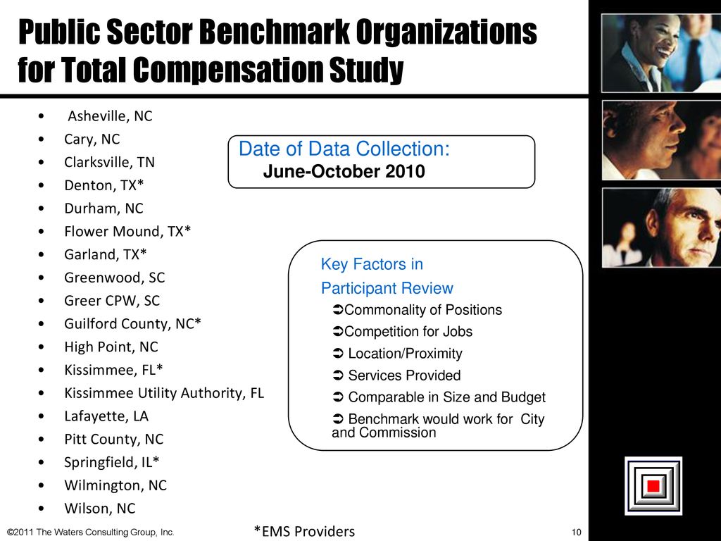 Public Sector Benchmark Organizations for Total Compensation Study