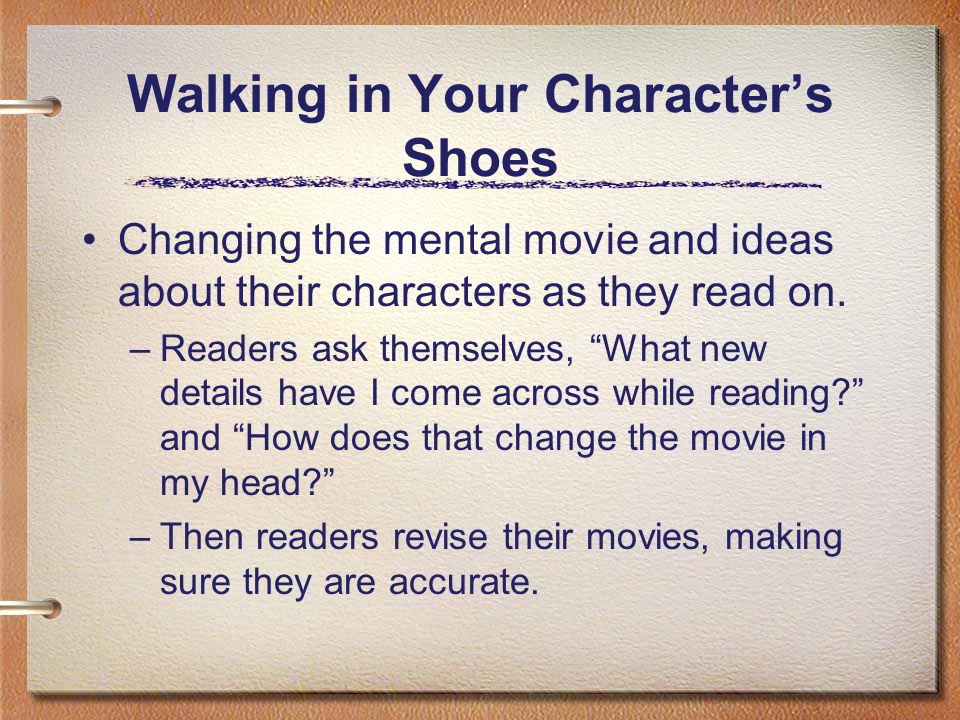 Walking in Your Character’s Shoes