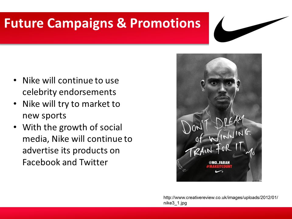 Promotion campaign. Marketing Strategy of Nike.
