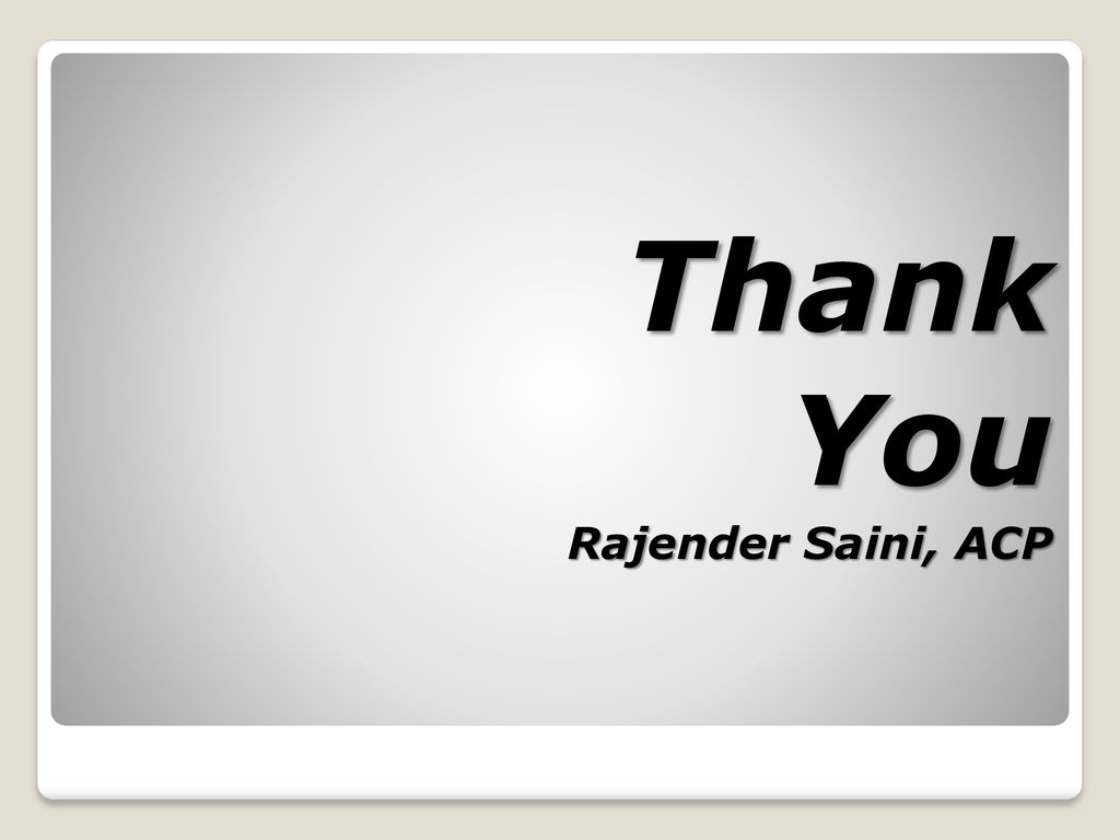 Thank You Rajender Saini, ACP