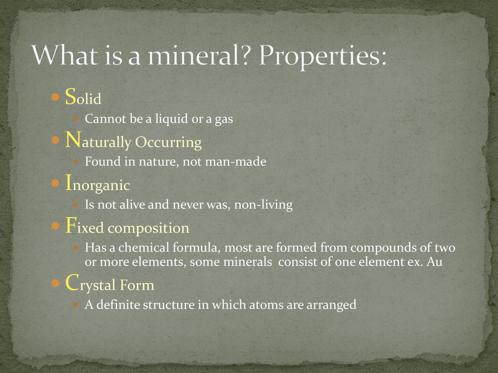 What is a Mineral?. - ppt download