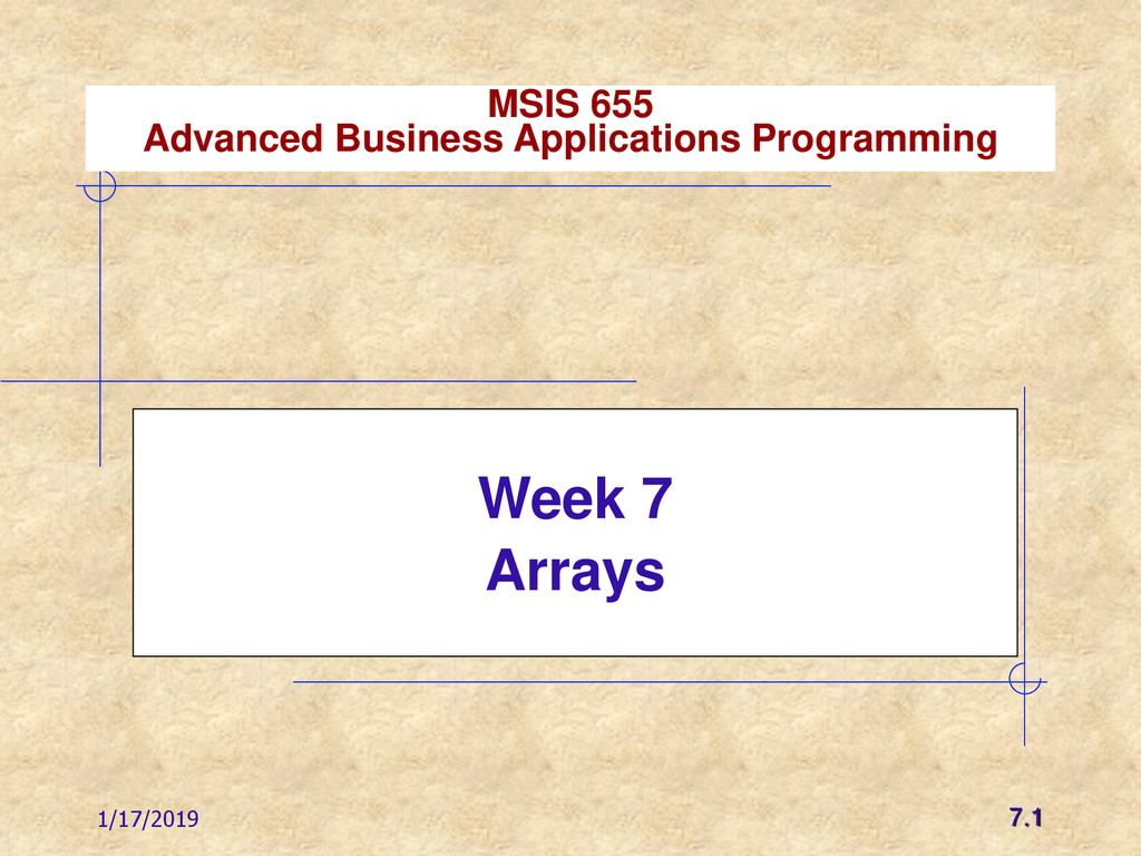 MSIS 655 Advanced Business Applications Programming - ppt download
