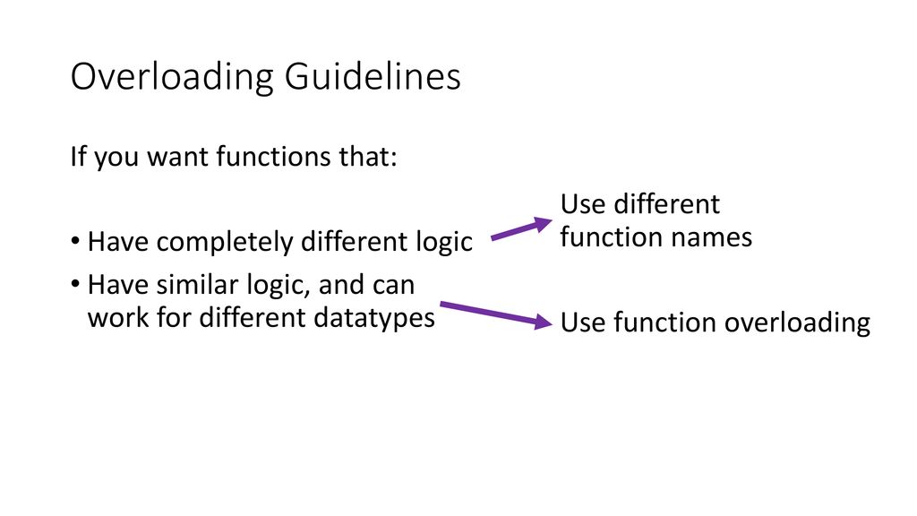 Function Overloading CSCE 121 J. Michael Moore - ppt download