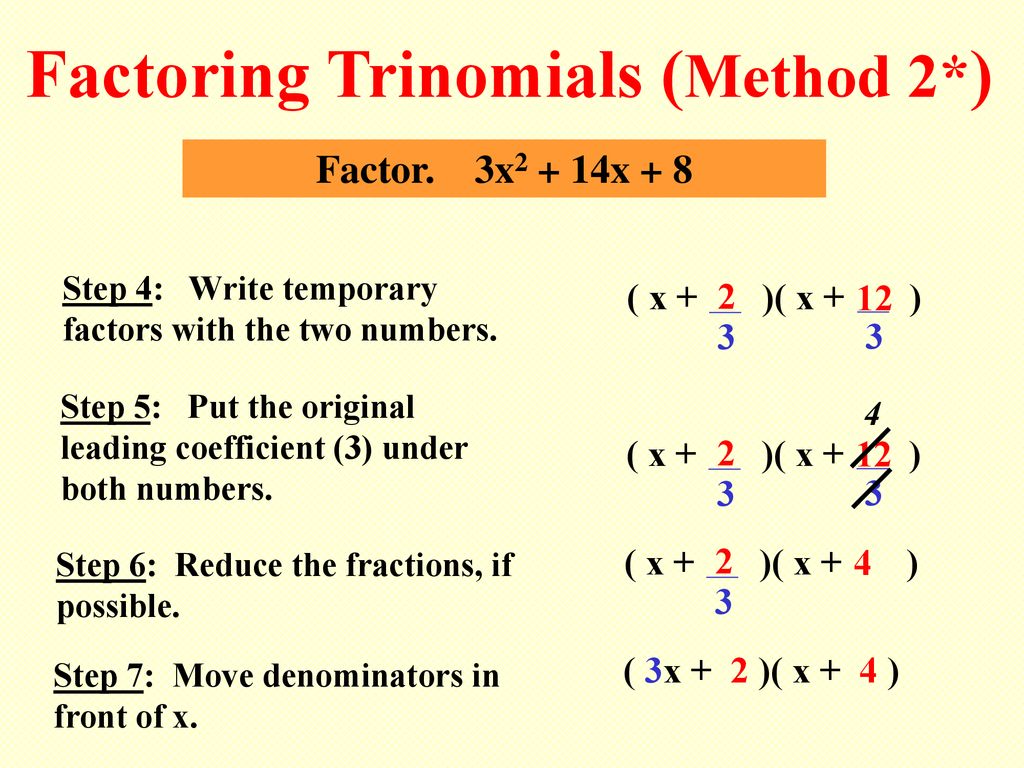 Factoring trinomials ppt download