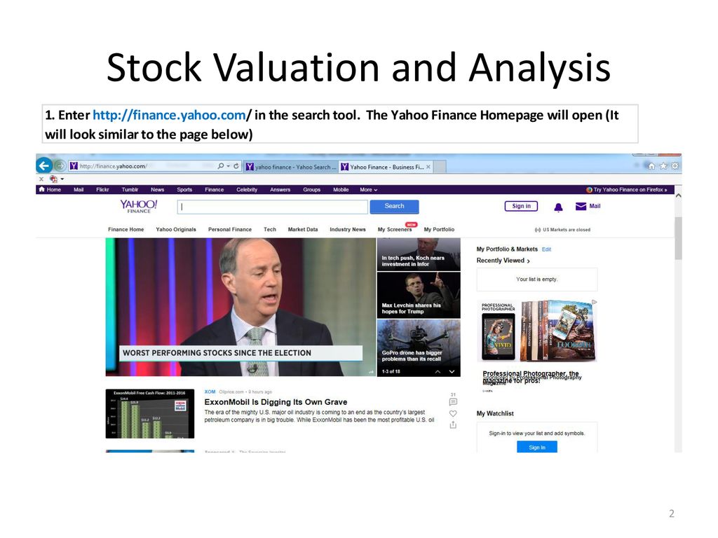 Stock Valuation and Analysis