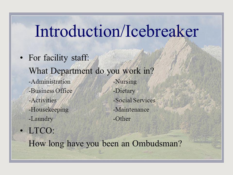 Introduction/Icebreaker
