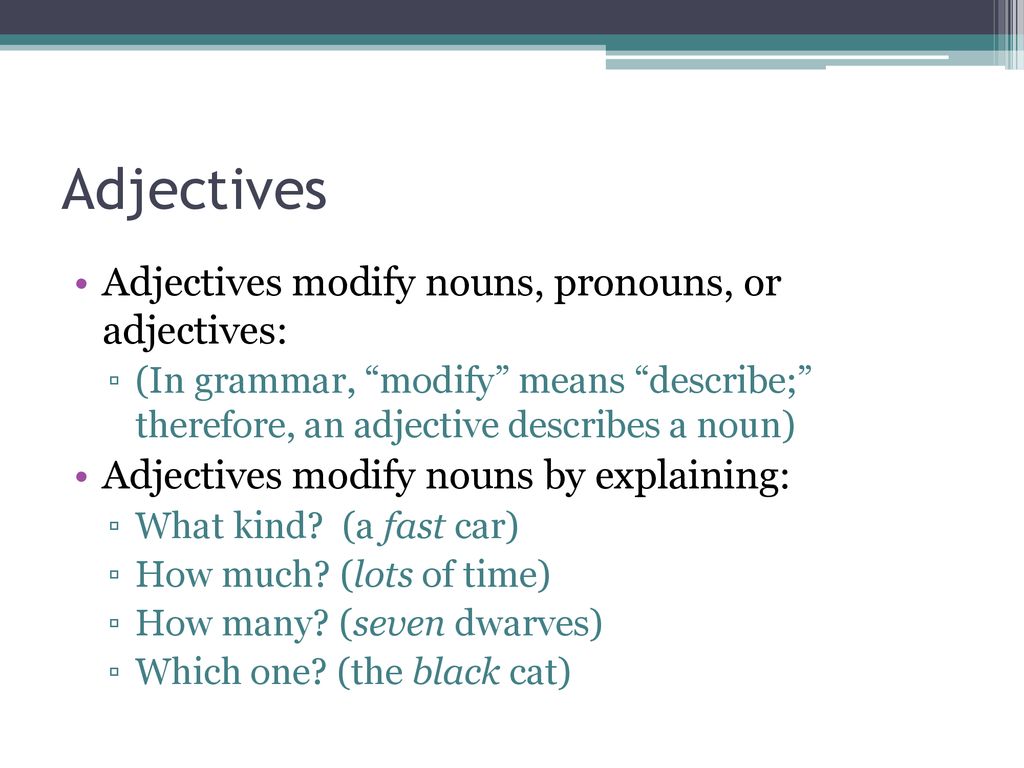 Parts of Speech Definitions ppt download