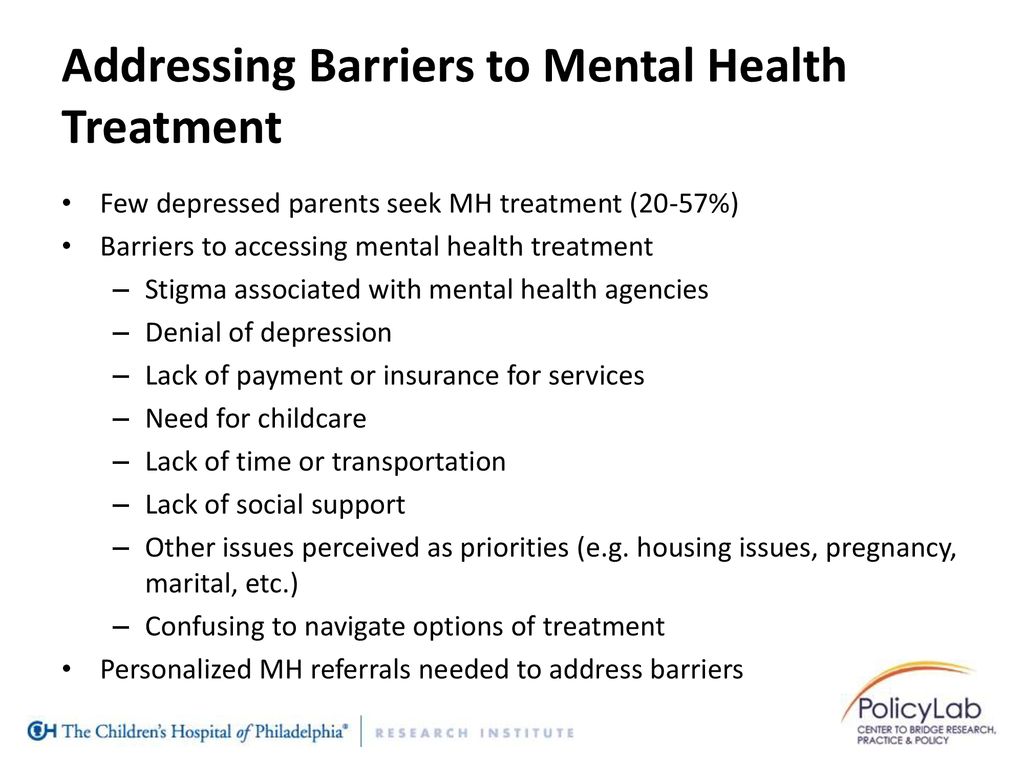 Addressing Barriers to Mental Health Treatment