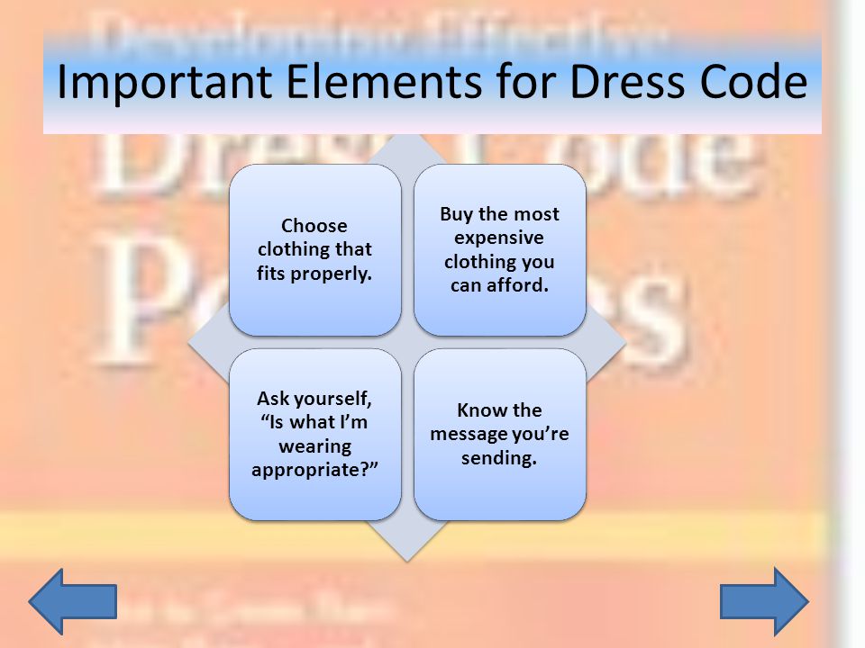 Important Elements for Dress Code